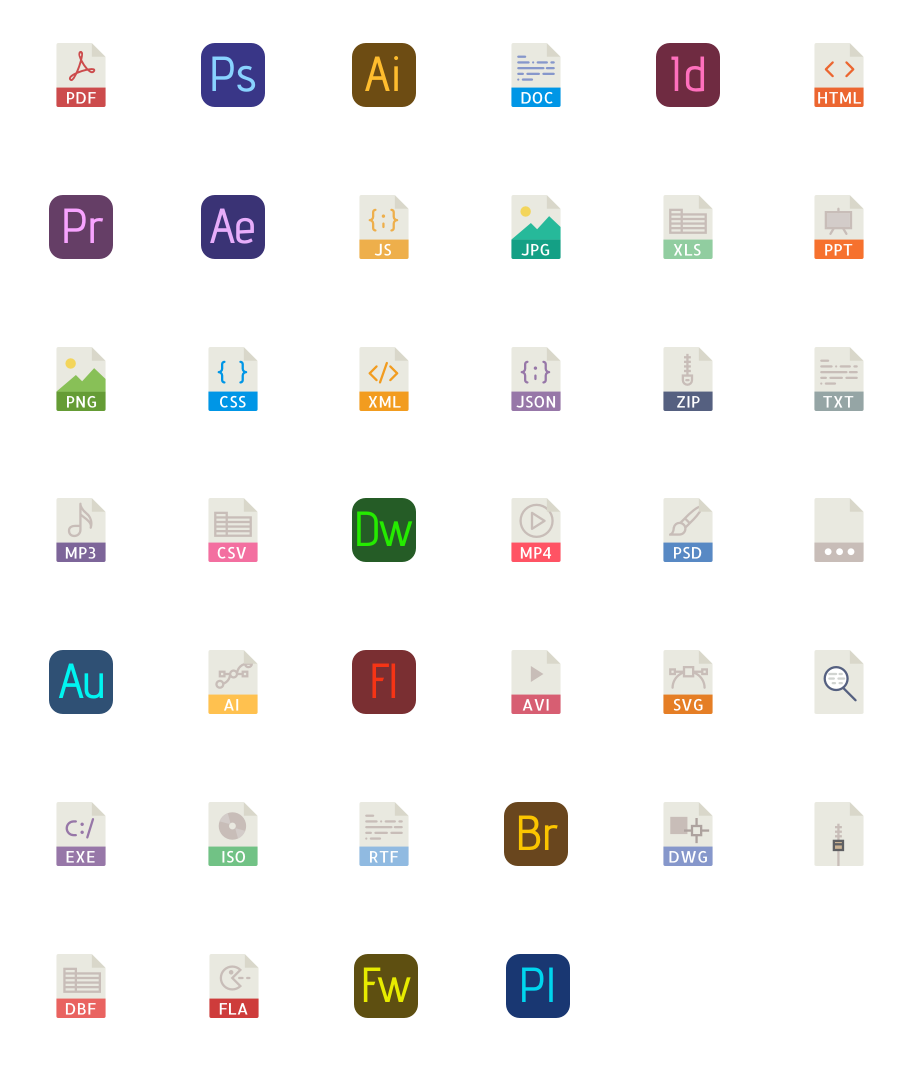 無料素材 Webサイトにも Dockアイコンにも ショートカットアイコンにも みんな大好きファイルアイコンセット9選 フレークの素 Web制作 システム開発のcreativeflakeブログ